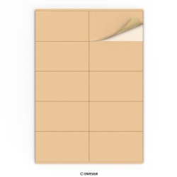 Etiqueta adhesiva rectangular Kraft 105x57 mm