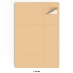 Rechteckiges Klebeetikett 62x42 mm