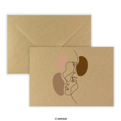 Kraft bruiloft envelop ”Liefde” 162x229 mm (C5)
