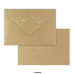 Kraft bruiloft envelop ”Bestemming” 162x229 mm (C5)