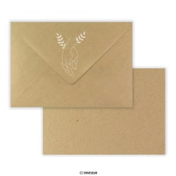 Kraft bruiloft envelop ”Verbinding” 162x229 mm (C5)