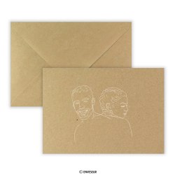 Busta per matrimonio personalizzato kraft 162x229 mm (C5)