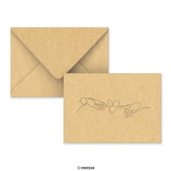 Enveloppe de la Saint-Valentin Vivre Amour kraft 114x162 mm (C6)