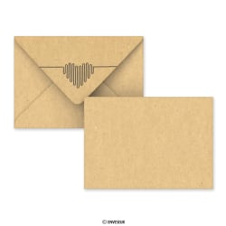 Valentijnsdag kraft envelop Hartslag 114x162 mm (C6)