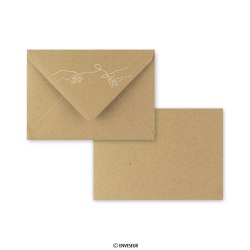 Enveloppe de mariage kraft ”Destin” 114x162 mm (C6)