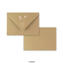 Kraft bruiloft envelop ”Verbinding” 114x162 mm (C6)