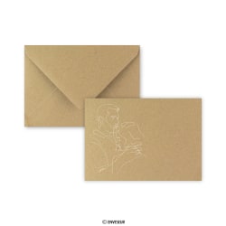 Busta per matrimonio personalizzato kraft 114x162 mm (C6)