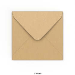 Újrahasznosított barna boríték 130x130 mm