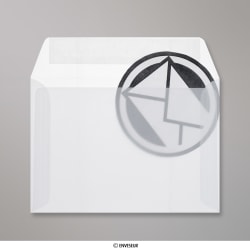 Envelope branco translúcido 114x162 mm (C6)