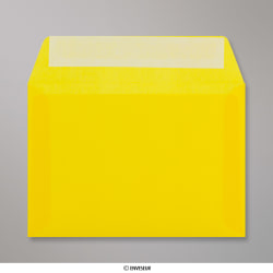 Enveloppe transparente jaune 114x162 mm (C6)
