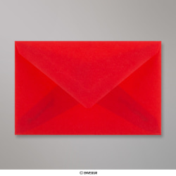 Punainen läpikuultava kirjekuori 62x98 mm