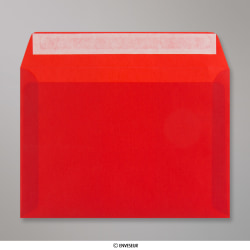 Rød semitransparent konvolut 162x229 mm (C5)