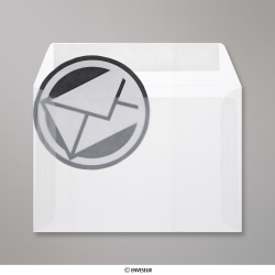 Envelope branco translúcido 114x162 mm (C6)