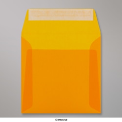 Sobre naranja de papel vegetal de 160x160 mm