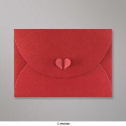 Envelope vermelho com fecho borboleta 162x229 mm (C5)