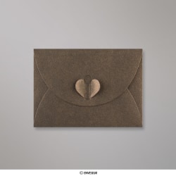 Envelope bronze com fecho borboleta 82x113 mm (C7)