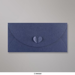 Envelope azul escuro com fecho borboleta 110x220 mm (DL)