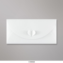 110x220 mm (DL) Busta con Chiusura a Farfalla Bianca