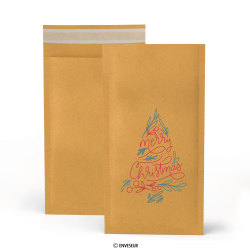 Manilowa koperta bąbelkowa „Merry Christmas” 215x120 mm