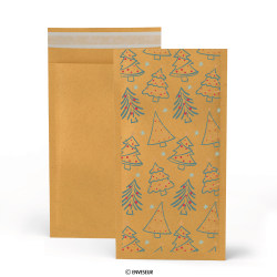 Manilla bubbel gevoerd tasje 'Christmas Tree' 215x120 mm