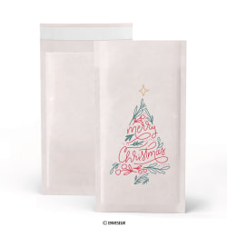 Bolsa acolchada blanca 'Merry Christmas' 215x120 mm