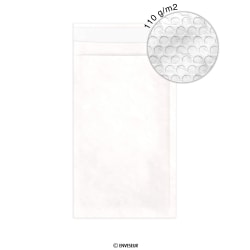 Bolsa acolchada blanca de papel kraft de 215x120 mm