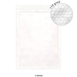 Bolsa acolchada blanca de papel kraft de 340x240 mm