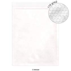 Bolsa acolchada blanca de papel kraft de 360x270 mm