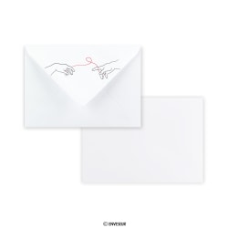 Enveloppe de mariage blanche ”Destin” 114x162 mm (C6)