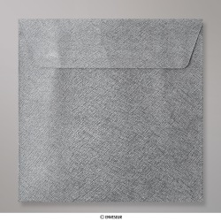 155x155 mm Średnioszara koperta ze strukturą