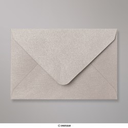 Sølvgrå tekstureret konvolut 62x94 mm