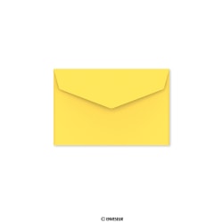 Envelope amarelo intenso com aba de pico autoadesiva 62x94 mm