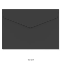 Envelope preto com aba de pico autoadesiva 162x229 mm (C5)