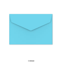 Envelope azul com aba de pico autoadesiva 114x162 mm (C6)