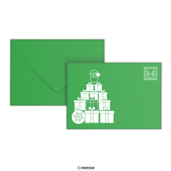 Christmas envelope Santa Claus dark green 114x162 mm (C6)