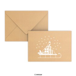 Kerstenvelop Slee gerecycled Kraftpapier 162x229 mm (C5)