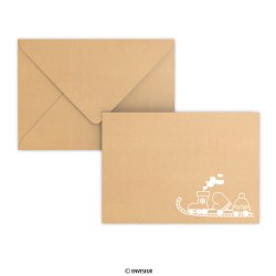 Jouluaiheinen kirjekuori kierrätetty voimapaperi 162x229 mm (C5)