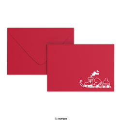 Enveloppe de Noël rouge foncé 114x162 mm (C6)