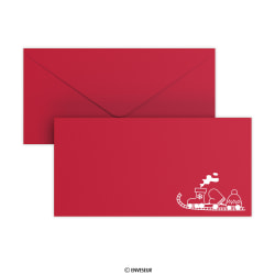 Weihnachtskuvert dunkelrot 110x220 mm (DL)