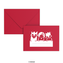 Enveloppe de Noël rouge foncé 162x229 mm (C5)