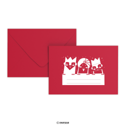 Enveloppe de Noël rouge foncé 114x162 mm (C6)