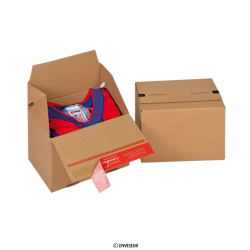 Caja de cartón con cierre autoadhesivo para envíos 195x145x140 mm