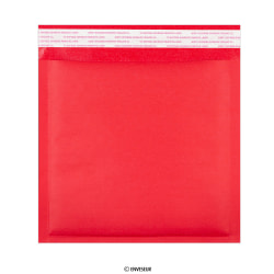 Červená kraftová bublinková obálka 230x230 mm