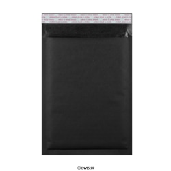 Bolsa acolchada negra de papel kraft 324x230 mm (C4)