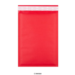Bolsa acolchada roja de papel kraft 350x250 mm