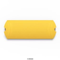 Zlatá vlnitá krabička ve tvaru polštářku 220x110+30 mm (DL)