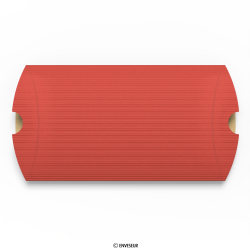 Caja almohada acanalada roja de 229x162x30 mm (C5)