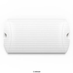 229x162+30 mm (C5) Biela vlnitá škatuľka v tvare vankúša