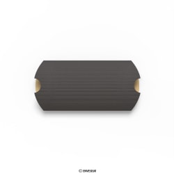 113x81+30 mm (C7) Black Corrugated Pillow Box