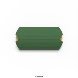 Caja almohada acanalada verde oscuro de 113x81x30 mm (C7)